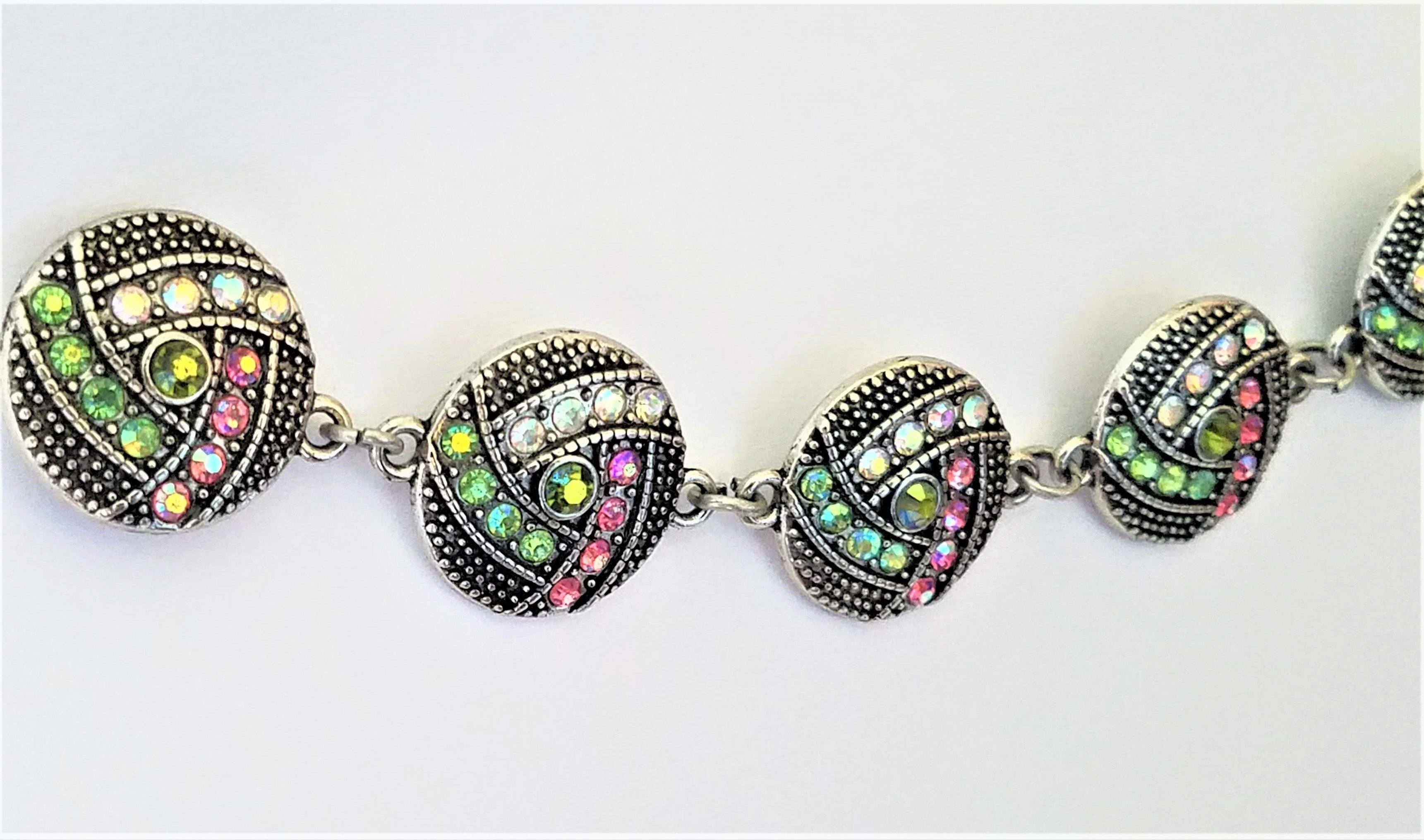 Silver Green & Pink Magnetic Jewelry String